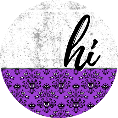 Halloween Door Hanger Dco-01638-Dh 18’ Round Wood